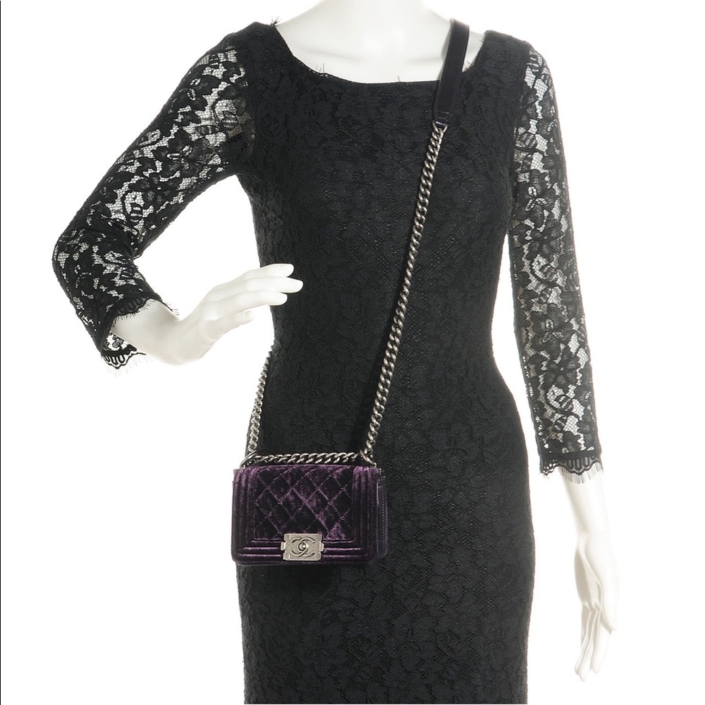 SOLD Chanel mini velvet boy - Picture 12 of 12